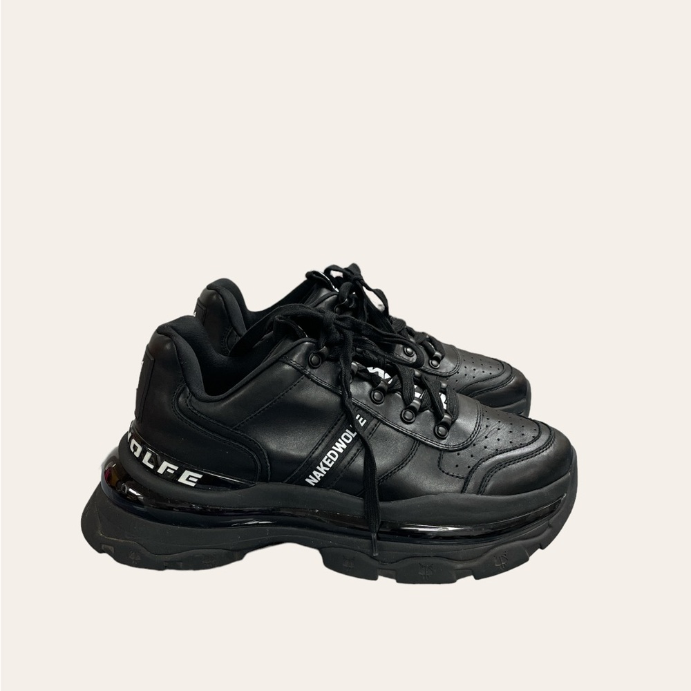 Street Style Leather Logo Sneakers